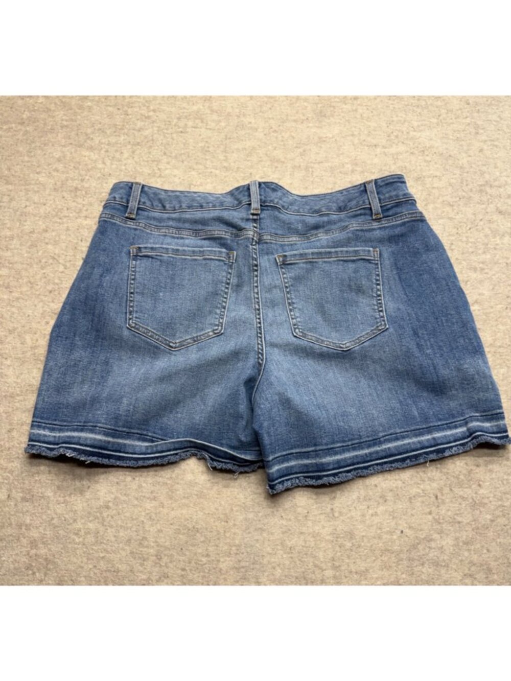 Lane Bryant Short Denim Raw Hem Distressed Jean Shorts Size 16 - Picture 3 of 7